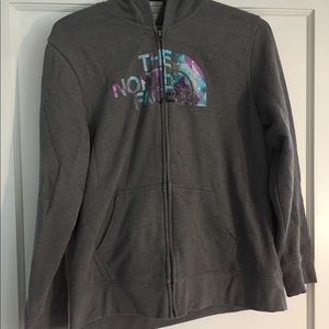 North face zip hoodie.